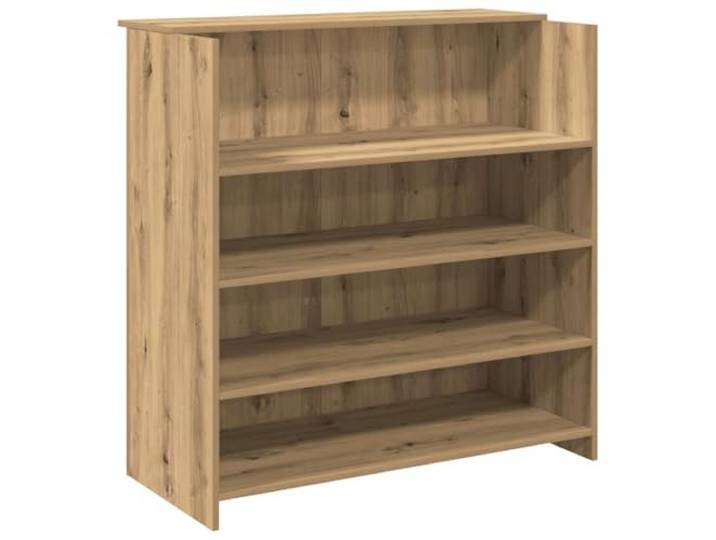 GKHPYURE Reception Theke Eiche Handwerk 100 x 50 x 103,5 cm Spanplatte Integrierte Theke, integrierte Ablagen, stabile Spanplatten, Wandbefestigung, professionelle Verwendung