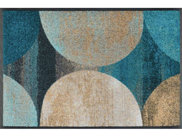Fussmatte Galaxia Gr. 15, blau, B:50cm H:7mm L:75cm, Kunstfaser, WASH+DRY BY KLEEN-TEX, Teppiche, Fussmatte, Schmutzfangmatte, rutschhemmend, waschbar