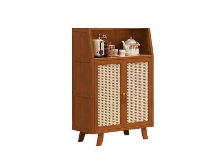 L8p2B5s7 Retro-Küchenschrank, Aufbewahrungsschrank für Wohnzimmer, Bodenschrank, Wandmontage, mit Doppeltüren und Schubladen