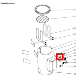 Karibu Ersatz Drehschalter Temperaturvorwahl für 3,6 kW Plug & Play finnisch mit integrierter Steuerung 0865001009/32974