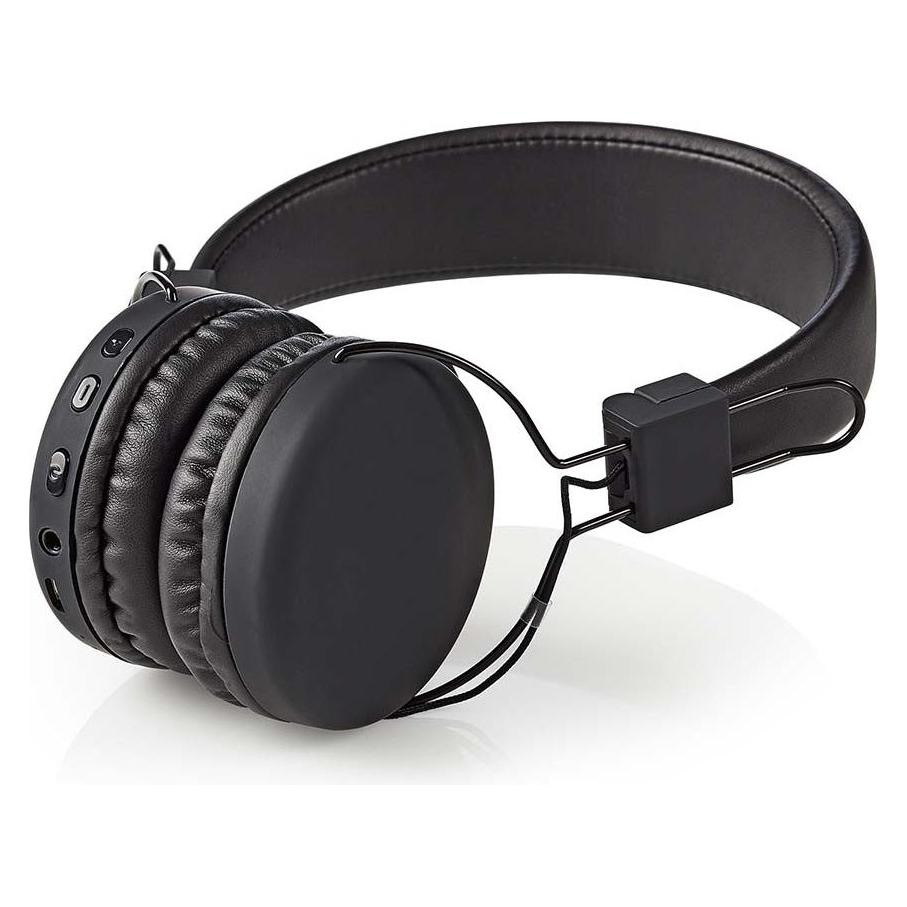 Nedis Bluetooth On-Ear Faltbar Integriertes Mikrofon Schwarz, HPBT1100BK, one-Size (Keine Geräuschunterdrückung, 15 h, Kabellos) (HPBT1100BK)