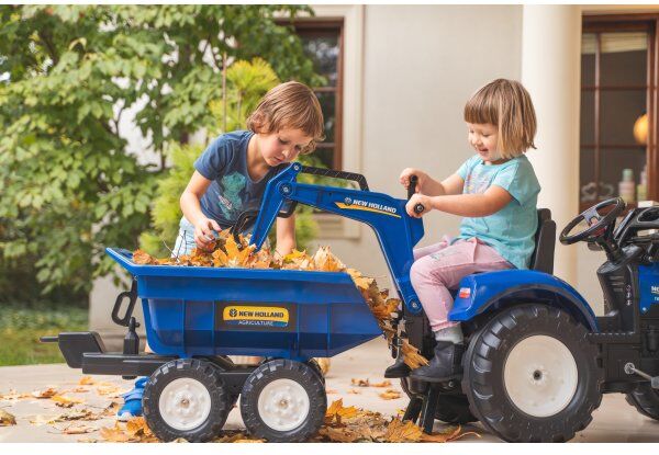 Falk New Holland Rendegraver Inkl. Vogn Med Tiplad