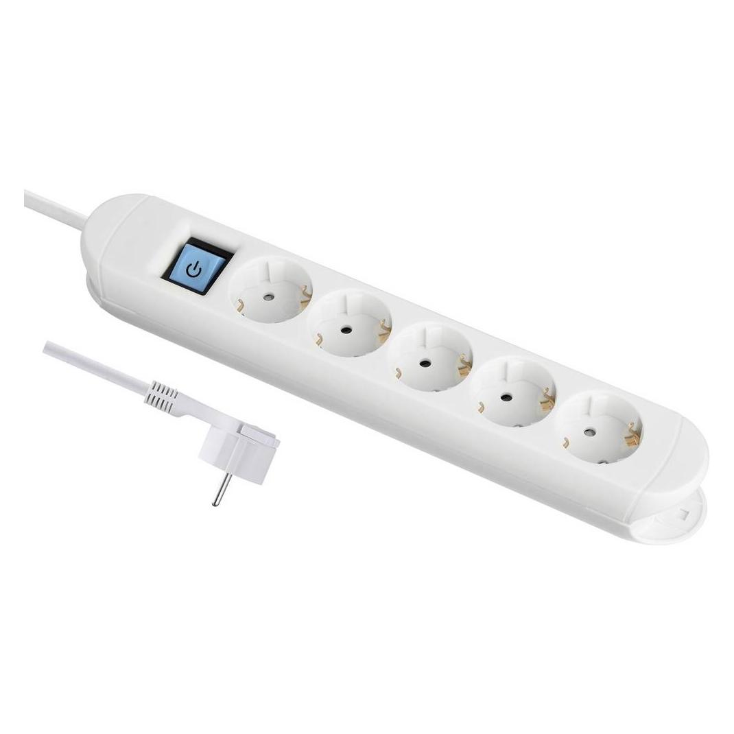 Maxtrack NV 57-3 WL Steckdosenleiste mit Schalter Weiss Schutzkontakt 1 St. (5x, CEE 7/3, 3 m) (NV 57-3 WL)