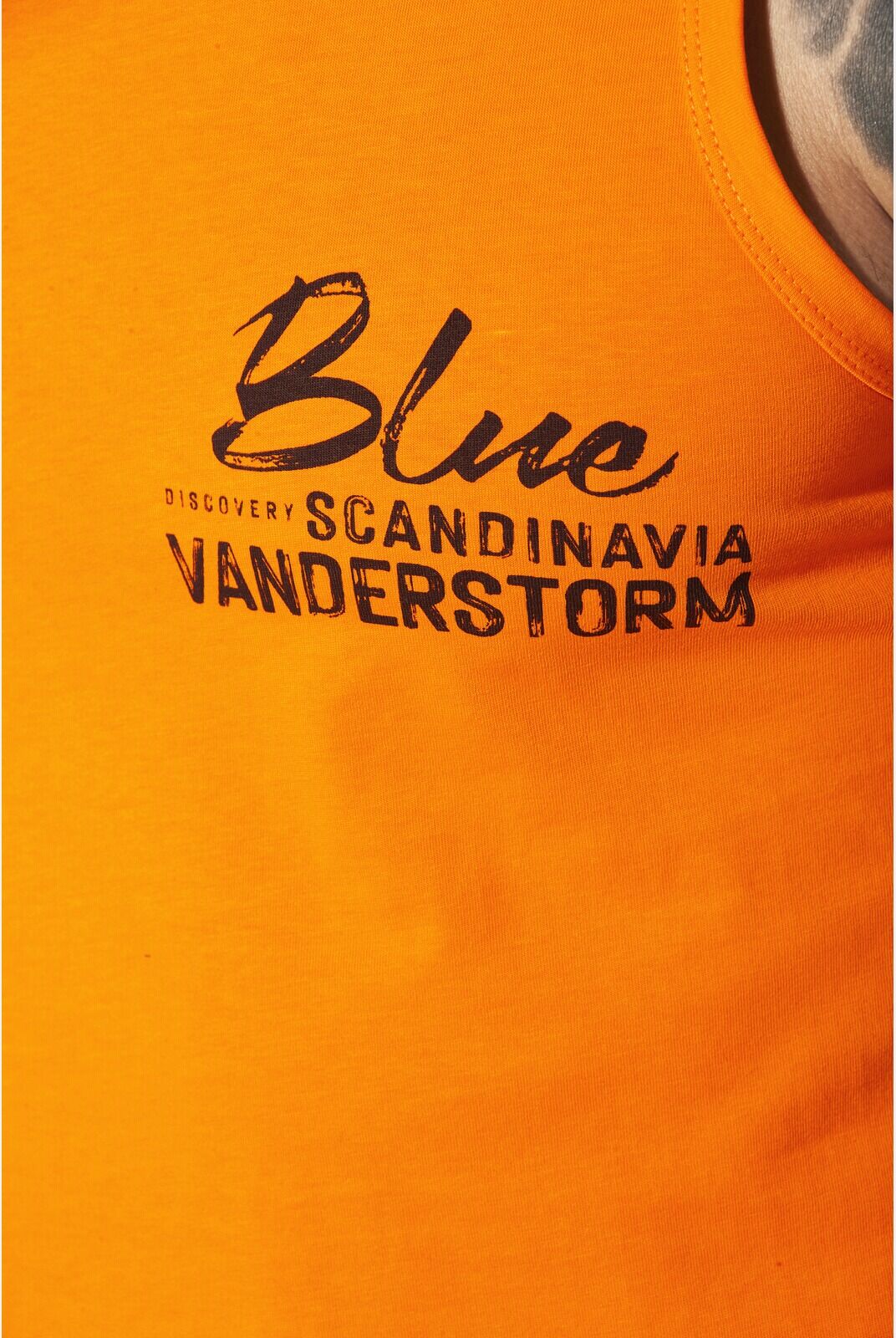 Muskelshirt JAN VANDERSTORM "Tanktop FELTON", Herren, Gr. 3XL, orange, Obermaterial: 100% Baumwolle CO., Tops Muskelshirt