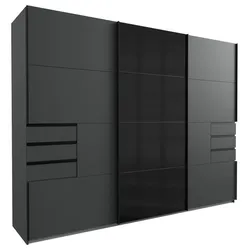 Schwebetürenschrank Saigon ca. 270x210 cm Graphit/Schwarz