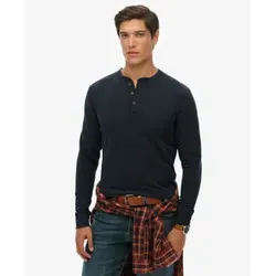 Superdry für Herren. M6010903A Merchant Store T-Shirt Großvater navy (XXL), Lässig, Baumwolle, Langarm, Marine