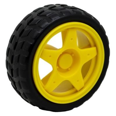 3D Simo Plastové kolo s pneumatikou pro Arduino robota (Räder) (DDE1092)
