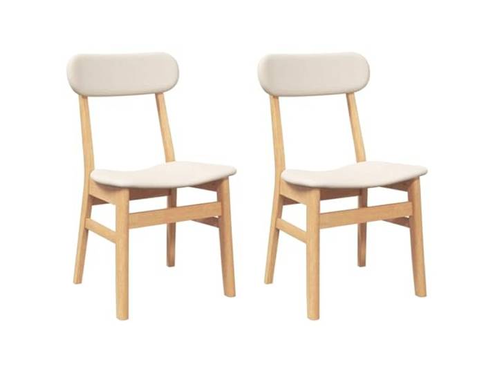 Coespram Esszimmerstühle 2er Set Massivholz Küchensessel mit Kissen Ergonomische Polsterstühle aus Gummibaum-Massivholz mit Stoffkissen für Esszimmer, Wohnzimmer und Küche im 2er Set.