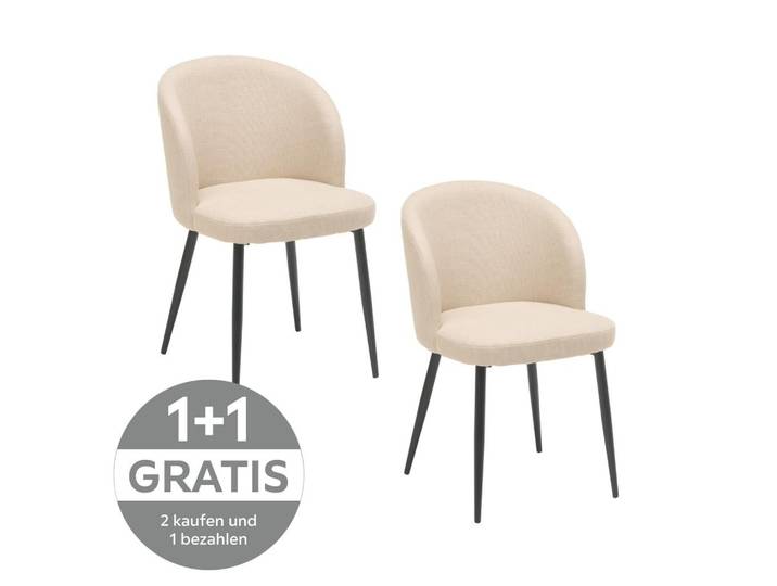 Polsterstuhl Flo Webstoff beige