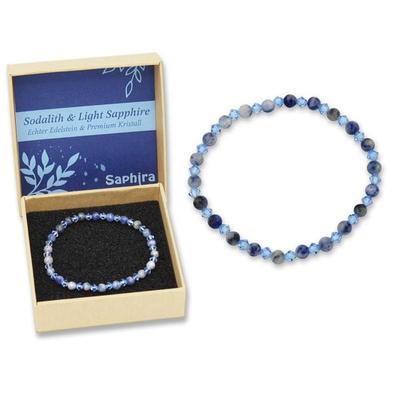 Sodalith Saphira Edelsteinarmband