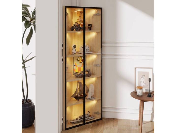 Vitrine Matériaux de haute qualité et design élégant Tirez le meilleur parti de votre place - 62 x 35 x 160 cm