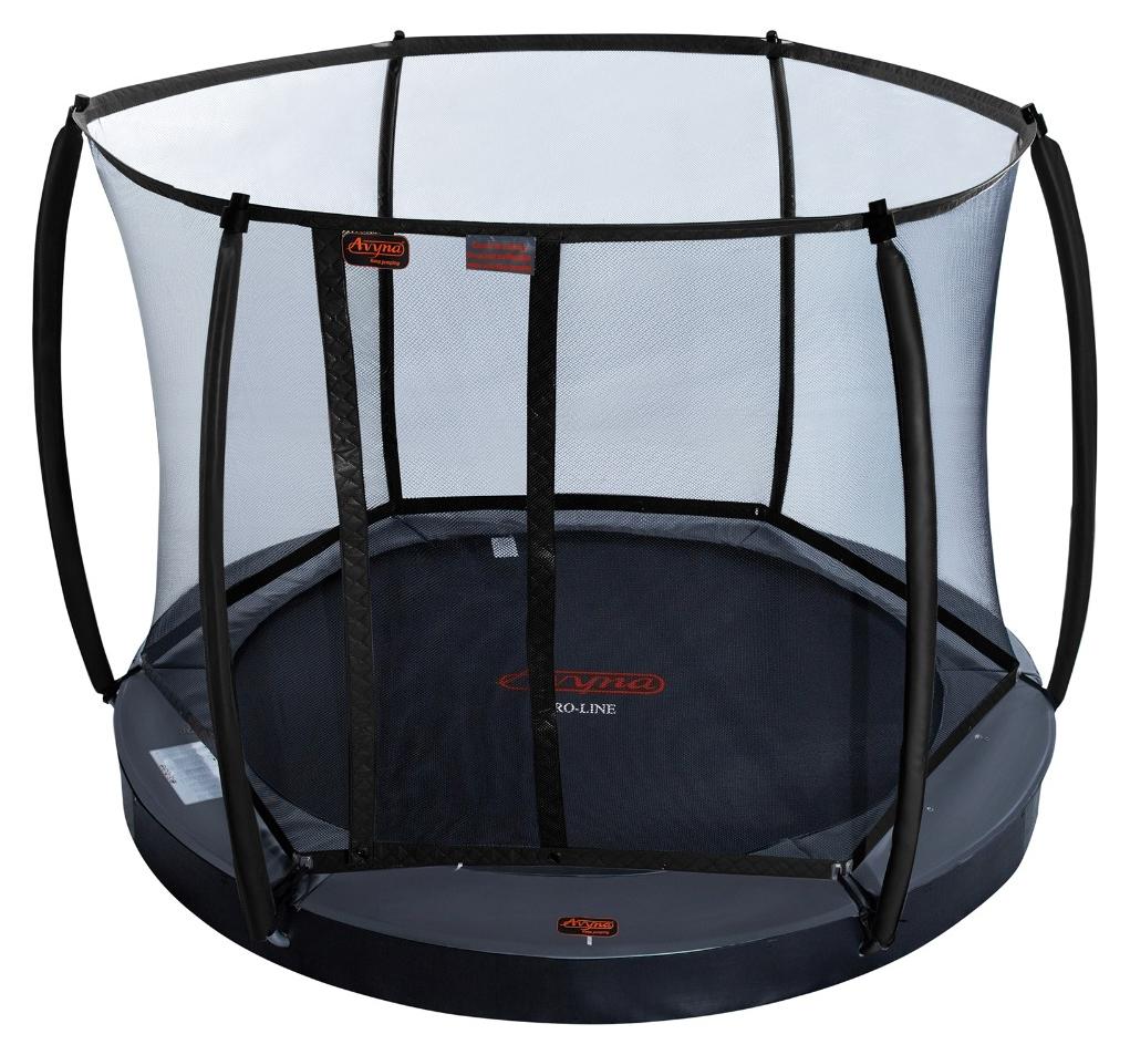 Avyna Trampolin FlatLevel, Durchmesser 305 cm, mit Sicherheitsnetz | Grau