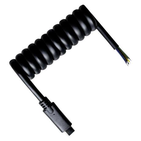 BKL Electronic USB-C Kabel USB-C, offene Kabelenden 1 m Schwarz 10080175 (1 m, USB 3.2 Gen 1, 100 W) (10080175)