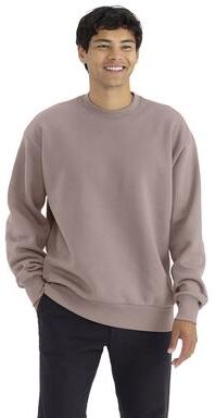 Next Level 9007 Heavyweight Crewneck Sweatshirt in Shiitake size XS   Ringspun Cotton