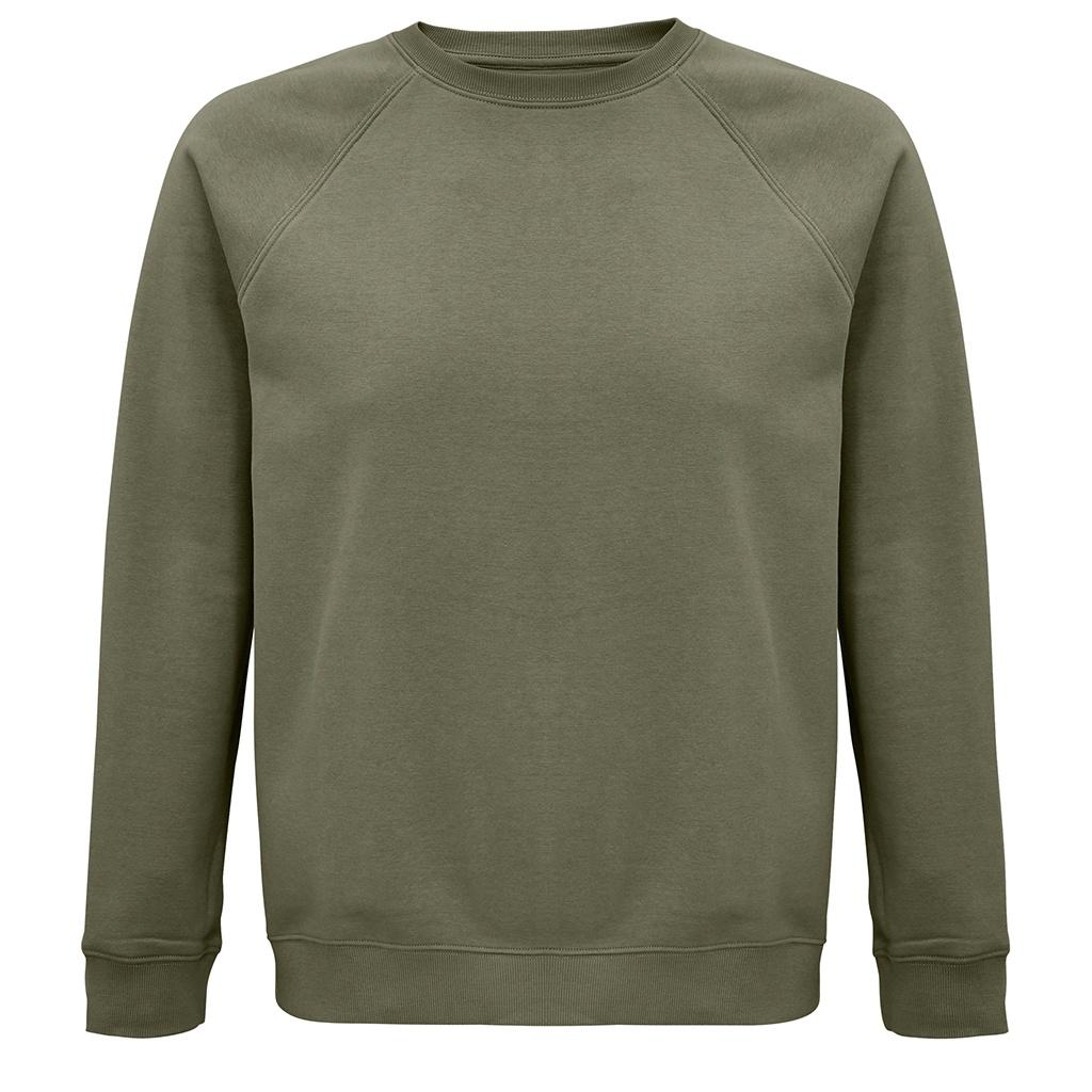 SOLS Unisex Adult Space Organic Raglan Sweatshirt (Khaki)