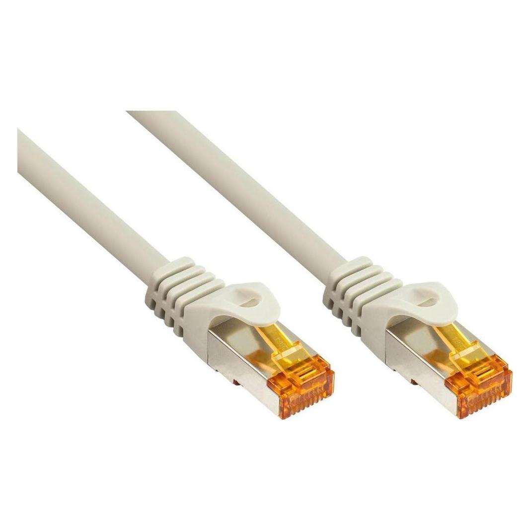 Varia RJ45 Patchkabel Cat.7 TPE 3m grau - flexibles Netzwerkkabel (S/FTP, CAT7, 3 m) (419375)