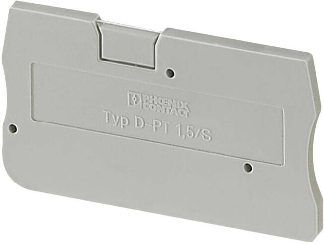 Phoenix Contact Plaque de terminaison gr 45×2,2×24,3mm D-PT 1,5/S (3208142)