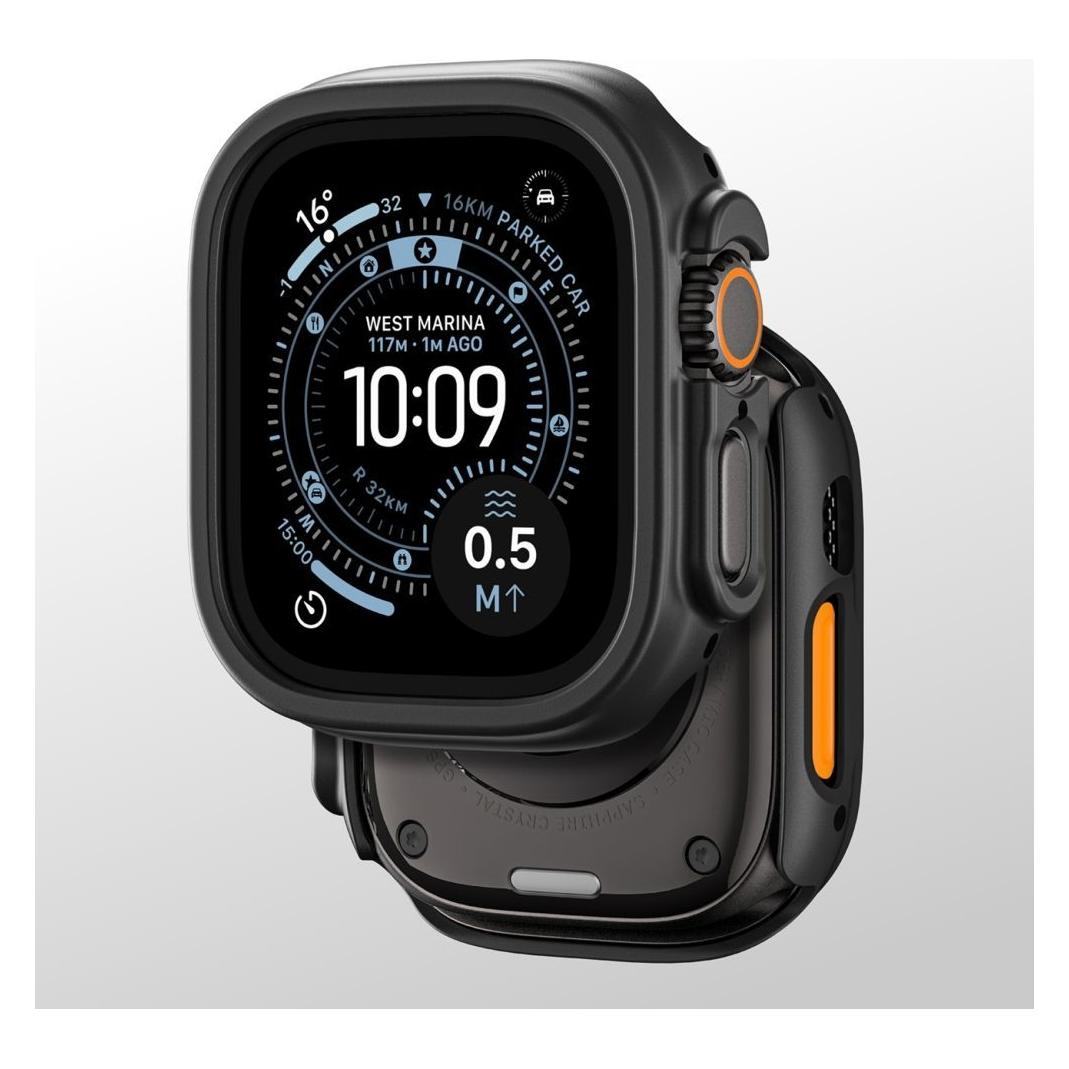 Amazingthing Minimalistische Schutzhülle für Apple Watch Ultra 3 49 mm - Schwarz (AIW49MBK)