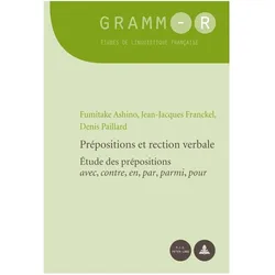 Prépositions et rection verbale, Fachbücher
