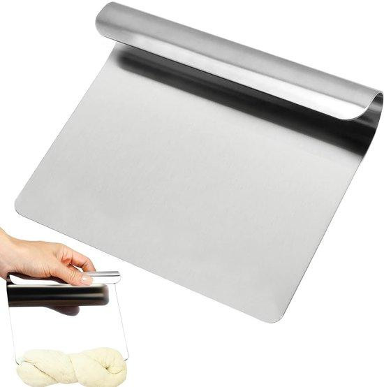 Unyqoos Multifunctionele deegschraper van roestvrij staal 304 – Ergonomische en roestbestendige keukenspatel voor bakken en koken