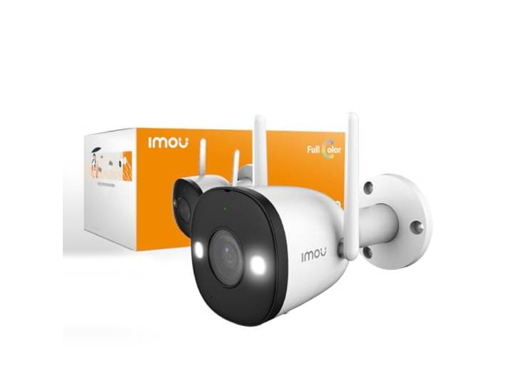 Imou Bullet 2S 2MP - Professional Outdoor Bullet Camera\, Full HD 1080P with Wide Dynamic Range & Superior Full Colour Nightvision\, Spotlights\, AI Human Detection\, 2 Way Audio