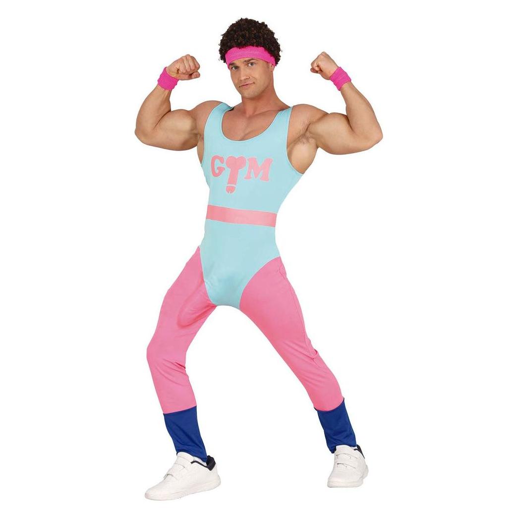 Fiesta Crazy 80s Aerobic Guy Herrenkostüm (48, 50) (G79642)