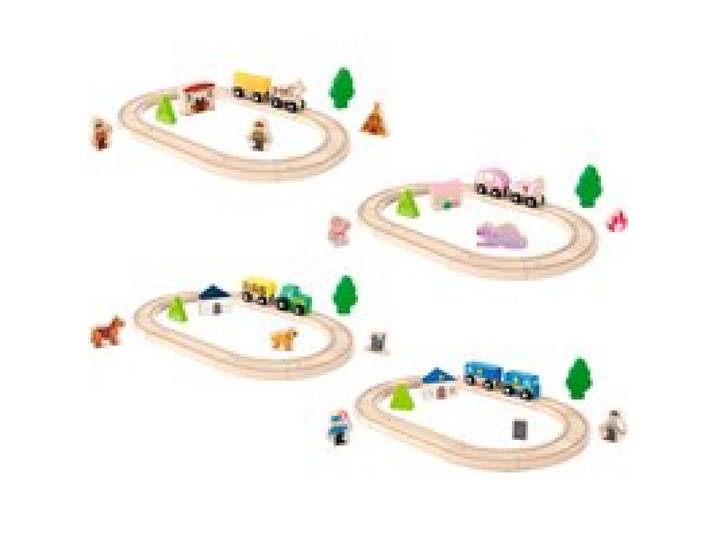 PLAYTIVE Set de chemin de fer en bois