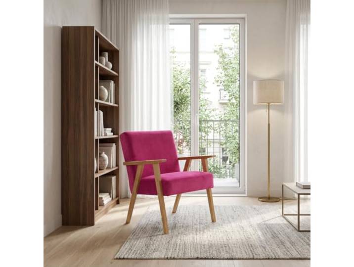 Family Meble Sessel Soler Royal Aura – Retro-Sessel im Vintage-Stil mit Stoff-Bezug – Fuchsia · 10