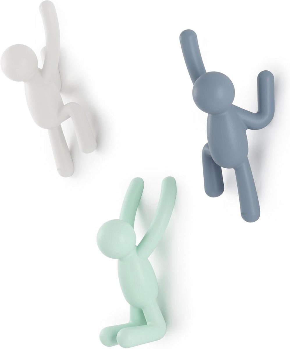 Set van 3 Multicolor Wandhaken voor Speelse Muurdecoratie