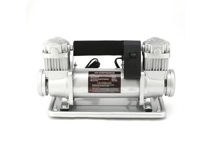 Hochleistungs-Auto-Luftpumpe, Doppelzylinder, Ganzmetall, schnelles Offroad-Spiel, Sandpumpe, Hochdruck-480-W-Luftkompressor für Effizienten Betrieb(12V single cylinder)