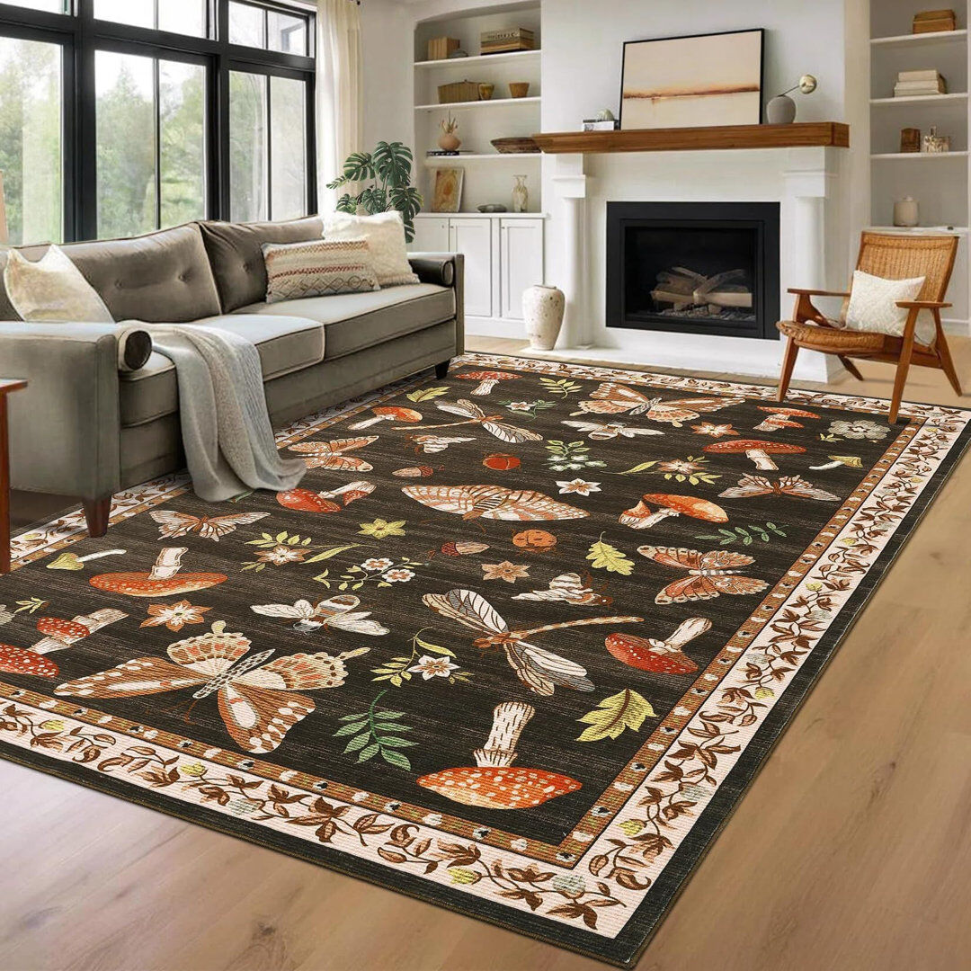Brambly Cottage Animal Print Area Rug Brown Rectangle 160 x 230 cm