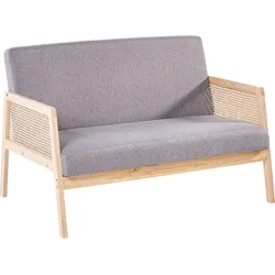 Better Home 2-Sitzer Sofa mit Armlehne, ca. 115 x 76,5 x 76,5 cm - Grau