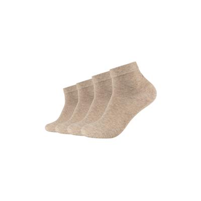 Socken JOOP "premium essentials", Damen, Gr. 39-42, Sockengröße, beige (sand melange), Baumwollmischung, normal, Socken Socken, Quarter-Socken, atmungsaktiv und elastisch