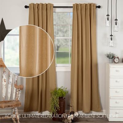 VHC Brands Simple Life Flax Panel Set - Panel 84x40 - Panel 84x40