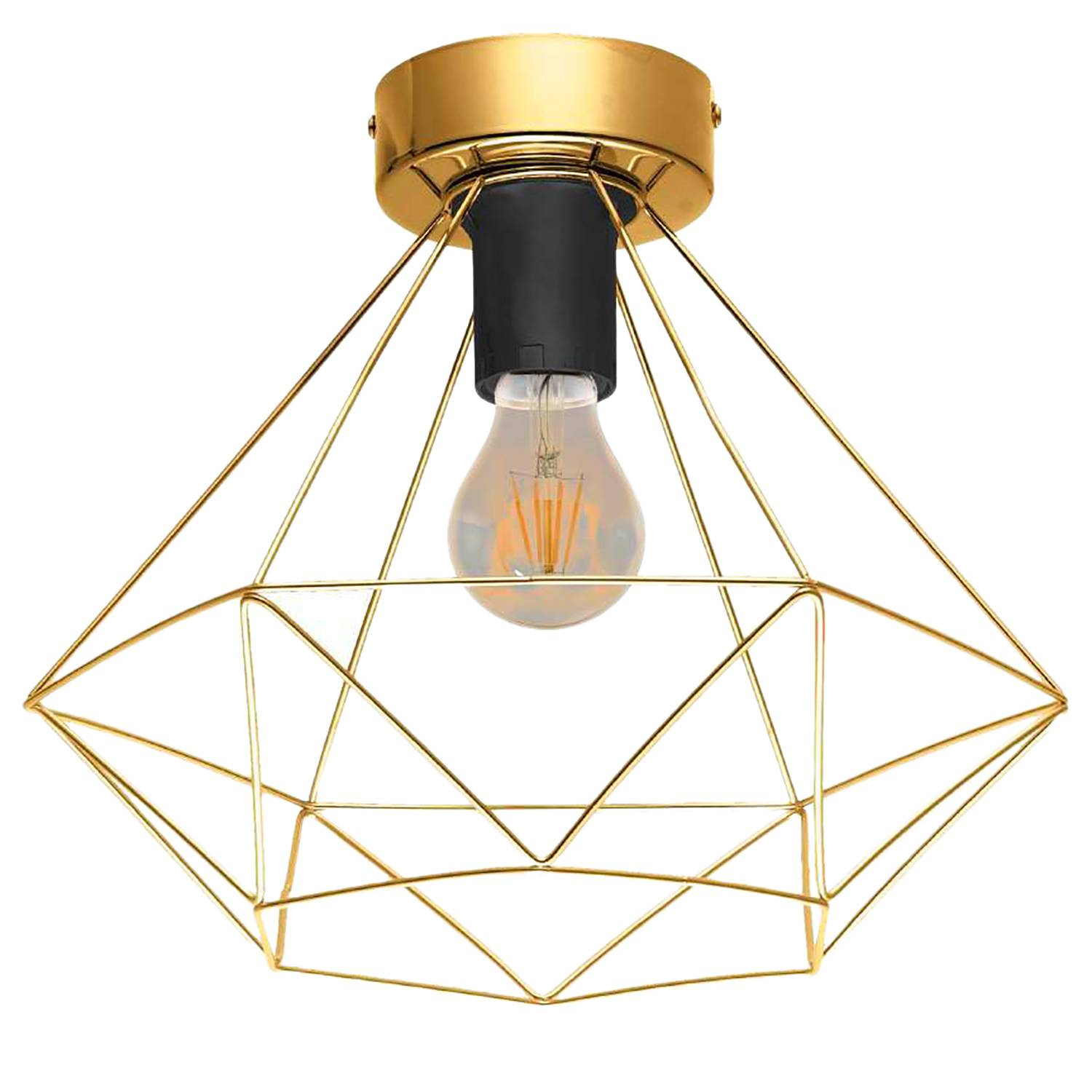 Eglo Tarbes Moderne Plafondlamp Messing/Goud met E27 fitting