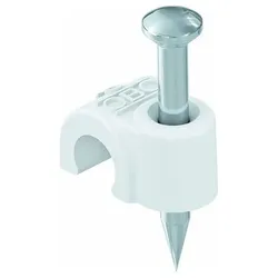 OBO Bettermann Nagel-Clip 2006 6mm, L35 reinweiss