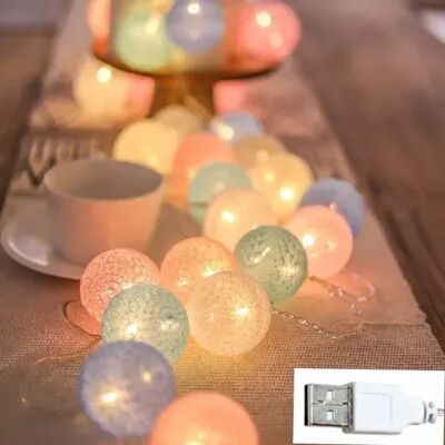 Evergreen Home Goods USB Christmas Fairy Lights, LED Ball String, Novelty Lamp Chain For Home, Outdoor, Wedding, Party Decoration usb Multicolor 6m 40leds