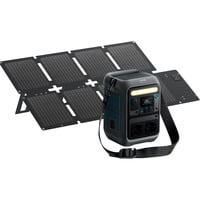 SOLIX Tragbare Powerstation C300X + Faltbares Solarpanel PS60 grau, 288Wh, 300 Watt, 600 Watt SurgePad, PD 3.1