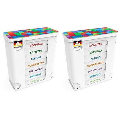 Kerpers Pillendose 7-Tage bunt 2x 2x1 St
