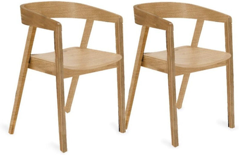 Fjørde & Co Culebra Dining Chair Pale Oak 78cm H X 54cm W X 58.4cm D