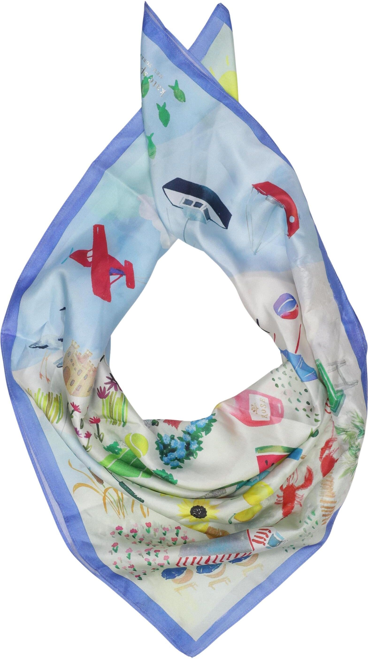 kate spade Damen Schal oder Tuch, Hellblau, kein / Etikett - Second Hand