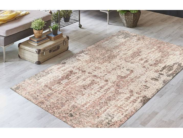 Teppich KAYOOM Percy 200 , braun, B:80cm H:13mm L:150cm, Baumwolle, Teppiche, Teppich