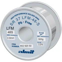 Almit Lötdraht, SR-37 LFM-48 S, 0,8 mm, 500 g, Lötgerät Zubehör