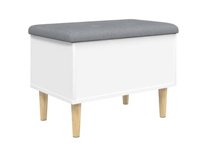 HBBMGYD Aufbewahrungsbank, weiß, 62 x 42 x 46 cm, Holz, Technik Gepolsterte Sitzfläche, Scharniere, Deckel offen, 110 kg pro Sitz, Eingang und Wohnzimmer