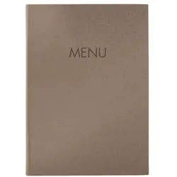 Sigel Speisekarten-Mappe MENU A4 1 Stück beige, 24x34 cm