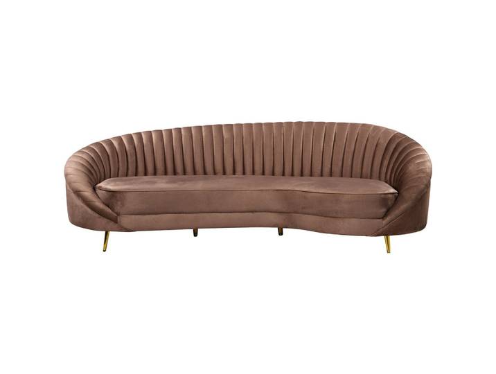 Mid.you 3-Sitzer-Sofa Elara, Braun, Metall, 246x81x111 cm, Wohnzimmer, Sofas & Couches, Sofas, 3-Sitzer Sofas