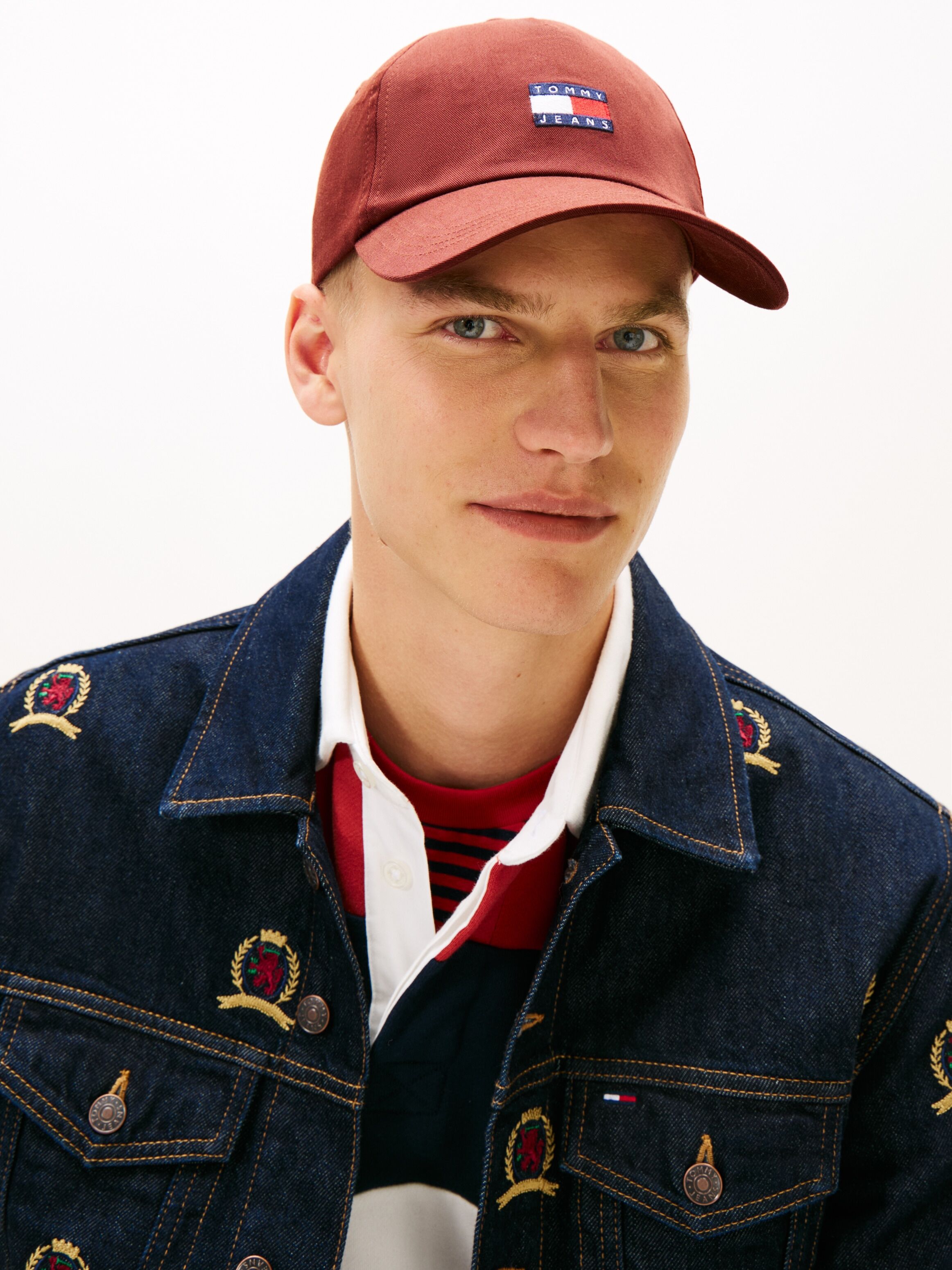 Baseball Cap TOMMY JEANS "TJM HERITAGE CORE CAP", schwarz velvety braun, Web, Baumwolle, Caps Baseball Cap, UNISEX Klemmverschluss, große Logostickerei