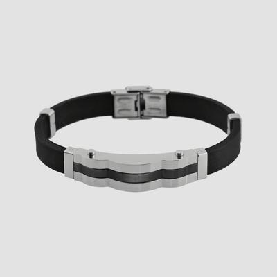 Armband ADELIA´S "Armband aus Kautschuk 21 cm", schwarz, Armbänder, Damen, 21cm, Kautschuk, Armband, Perfekt als Geschenk zum Weihnachten