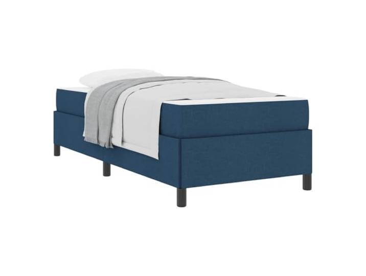 PUGYNBK Boxspringbett, 90 x 190 cm, Blau, mit Matratze Fester Lattenrost, Taschenfederkern, Schaumstofffüllung, Spanplatten, Stoff