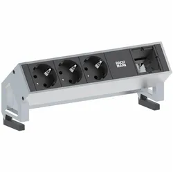 Bachmann, Steckdosenleiste, DESK2 - 3xSchuko & 1xEmpty (3x, CEE 7/3)